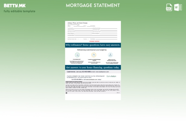 модерен стил Извештај за хипотека од банка на Обединетото Кралство Банката на  1
